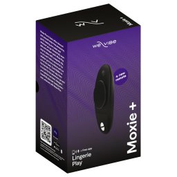 We-Vibe Moxie+ - wibrujący stymulator łechtaczki na pilota - czarny