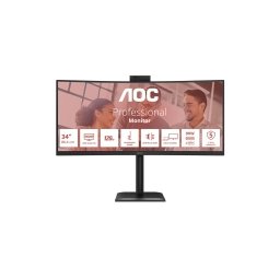 AOC CU34E4CW z kamerą internetową Windows Hello 34" UWQHD VA 120Hz 4ms Zakrzywiony