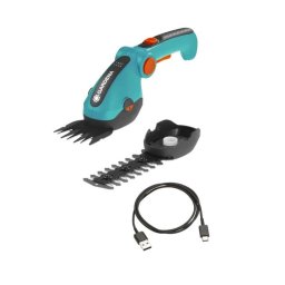 Gardena - Akumulatorowe nożyce do przycinania brzegów trawnika i cięcia krzewów ComfortCut Li 3,6 V, integrowany akumulator, ładowarka 9888-20