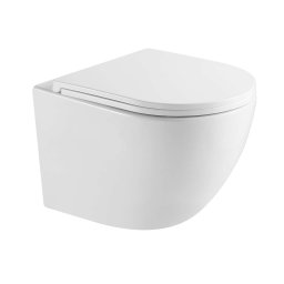 kielle Oudee - Toaleta wisząca kompaktowa z deską SoftClose, Vortex Rimless, biała 30102010S-SET1