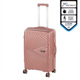 TraveLux Endure rednia walizka z tward pokryw 68x45x25 cm rowe zoto