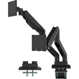 B2B Partner Biurkowy uchwyt na 2 ultrawide monitory z ramieniem gazowym, do 49", do 15 kg