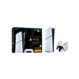 Sony PlayStation 5 Digital Slim E Chassis (PS5) 825GB + Dodatkowy Pad + Stacja Ładowania DualSense