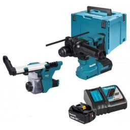 Makita - Młotowiertarka akumulatorowa 18 V, 2x akumulator 5,0 Ah Li-Ion LXT, ładowarka DHR183RTWJ
