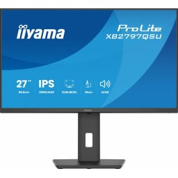 IIYAMA Monitor ProLite 27 cali XB2797QSU-B1 IPS,QHD,2xHDMI,DP,350cd,75Hz,1000:1, USB HUB,x4 ((2x Type-A v.3.2 Gen 1 (5Gbps, 4.5W) 2x Type-C (5Gbp