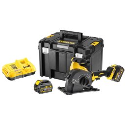 DeWALT Narzędzia - Bruzdownica akumulatorowa 54 V 125 mm, 2x akumulator 6,0 Ah FLEXVOLT, ładowarka DCG200T2
