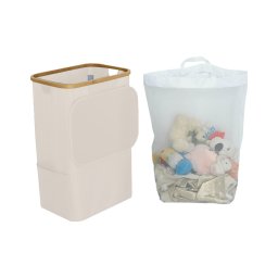 Kosz na mieci 100L beowy 44x33x67 cm