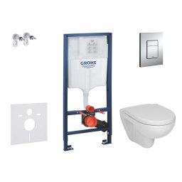 Grohe Rapid SL - Zestaw do montażu podtynkowego, toaleta i deska Jika Lyra Plus, przyciski Skate Cosmopolita, chrom 38528SET-KJ2