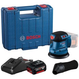 Bosch Narzędzia - Akumulatorowa szlifierka mimośrodowa 18V 125 mm, 1x akumulator 4,0 Ah Li-Ion, ładowarka 06013A5021