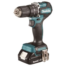 Makita Narzędzia - Akumulatorowa wiertarka udarowa 18 V, 2x akumulator Li-ion LXT 2,0 Ah, ładowarka DHP487RAJ