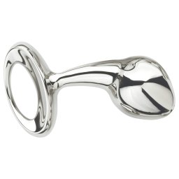 Njoy M - średni metalowy analny korek (srebrny)