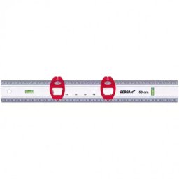 DEDRA ML2051 przymiar aluminiowy 50 cm z 2 libelkami poziomnica liniał szablon do wiercenia