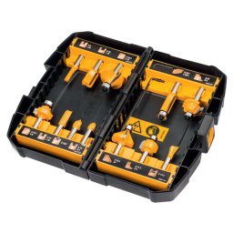 DeWALT Akcesoria - 12-częściowy zestaw narzędzi do frezowania DT90016