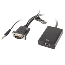 Lanberg Adapter VGA(M) + Audio -> HDMI(Ż)