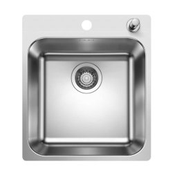 Blanco Supra 400 - Zlew 50x44 cm z regulacją odpływu, stal nierdzewna szczotkowana 526353
