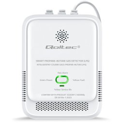 Qoltec Czujnik wycieku gazu Propan-Butan | detektor LPG | alarm 85dB | LED