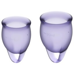 Satisfyer Feel Confident - zestaw kubeczków menstruacyjnych - fioletowy