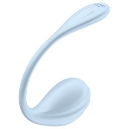 Satisfyer Smooth Petal - noszone jajeczko wibrujące sterowane aplikacją (niebieskie)