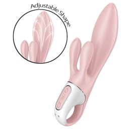 Satisfyer Air Pump Bunny 3 - wibrujący stymulator powietrzny - silikon różowy