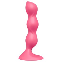 Satisfyer Triple Ball-R - wibrujące kulki analne - perełki - silikon - różowy