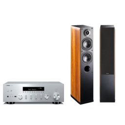 Yamaha R-N600A Srebrny, Indiana Line Nota 550 X Orzech