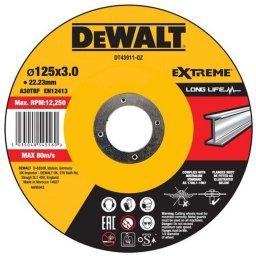 DeWALT Akcesoria - Tarcza tnąca do metalu 125x22,2 mm DT43911