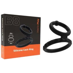 Men's Play - pierścień na penisa i jądra - czarny