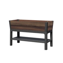 Plastikowa donica ogrodowa Deco z doln pk 110l orzech woski