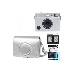 LoveInstant LI00454 etui+szkło+naklejki do Instax Mini Evo Srebrny