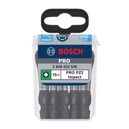 Bosch Akcesoria - Zestaw bitów PZ2, długość 55 mm, 15 szt. 2608522546