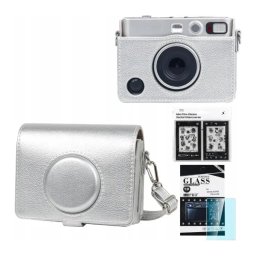 LoveInstant LI00454 etui+szkło+naklejki do Instax Mini Evo Srebrny