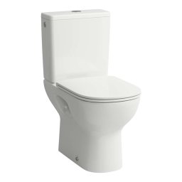 Laufen Lua - WC kompakt z deską SoftClose, odpływem dolnym, napełnianiem bocznym, Rimless, DualFlush, biały H8670870009721