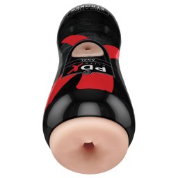 PDX Elite - wibrujący masturbator analny (naturalny)
