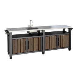 Decocoat unity chef plastikowy st ogrodowy grill 415l orzech woski