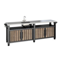 Decocoat unity chef plastikowy st ogrodowy grill 415l jesion drewno