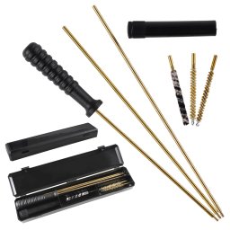 Wycior do wiatrówki 4,5 mm w pudełku Megaline – komplet szczotek z pojemnikiem na smar