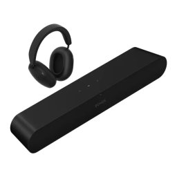 Sonos Ray Wi-Fi AirPlay + Słuchawki bezprzewodowe Sonos Ace Czarny