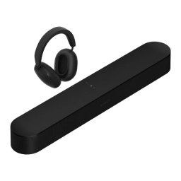Sonos Beam Gen2 4.1 Wi-Fi AirPlay Dolby Atmos + Słuchawki bezprzewodowe Sonos Ace Czarny