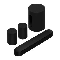 Sonos Beam Gen2 4.1 Wi-Fi AirPlay Dolby Atmos + Głośniki Sonos Era 100 + Subwoofer Sonos Sub Mini Czarny