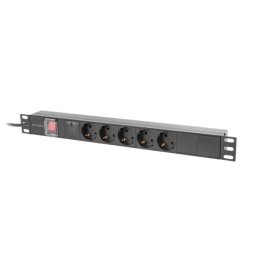 Lanberg RACK PDU 1U 16A 5x 230V Czarny 2m