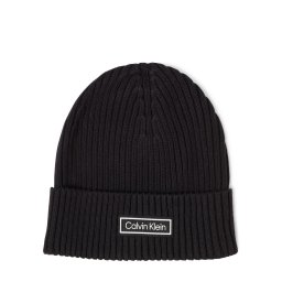 Calvin Klein Jeans Damska czapka z dzianiny z zawartością kaszmiru Kobiety Bawełna niebieski, ONE SIZE