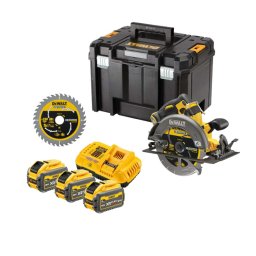 DeWALT - Pilarka tarczowa 54V AKU 190 mm, z akcesoriami, 3x akumulator 9,0 Ah Li-Ion, ładowarka DCS578NTA