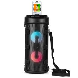 Media-Tech Głośnik PARTYBOX KEG BT MT3165 V2.0 Karaoke/Bluetooth 5.0+EDR/FM/MP3/MicroSD/USB/Equalizer/AUX/Jack 6.3/Pilot/Pasek/USB-C/LED/RMS 40W/PMPO
