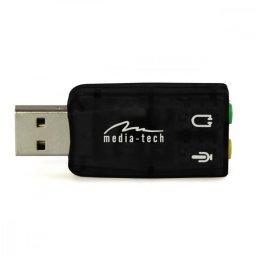 Media-Tech VIRTU 5.1 USB - Karta dźwiękowa USB oferująca wirtualny dźwięk 5.1 MT5101