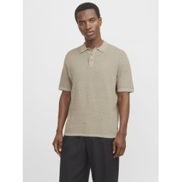 Jack & Jones Męski T-shirt z dzianiny - JJEgeorge Mężczyźni brązowy, XXL