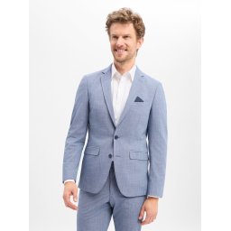 Finshley & Harding Męska kurtka modułowa Mężczyźni Slim Fit Sztuczne włókno niebieski, 48