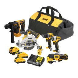 DeWALT Narzędzia - 11-częściowy zestaw narzędzi akumulatorowych, akumulatorów i ładowarki DCK611P1D2