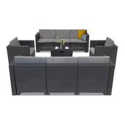 City Large 8 szemlyes kerti btor garnitra grafit