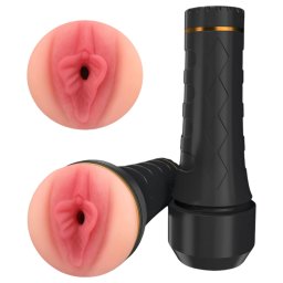 Kubek Tracy's Dog - realistyczna sztuczna wagina-masturbator (czarno-naturalny)