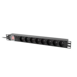 Lanberg RACK PDU 19" 1U 16A 8x 230V PL Czarny 2m